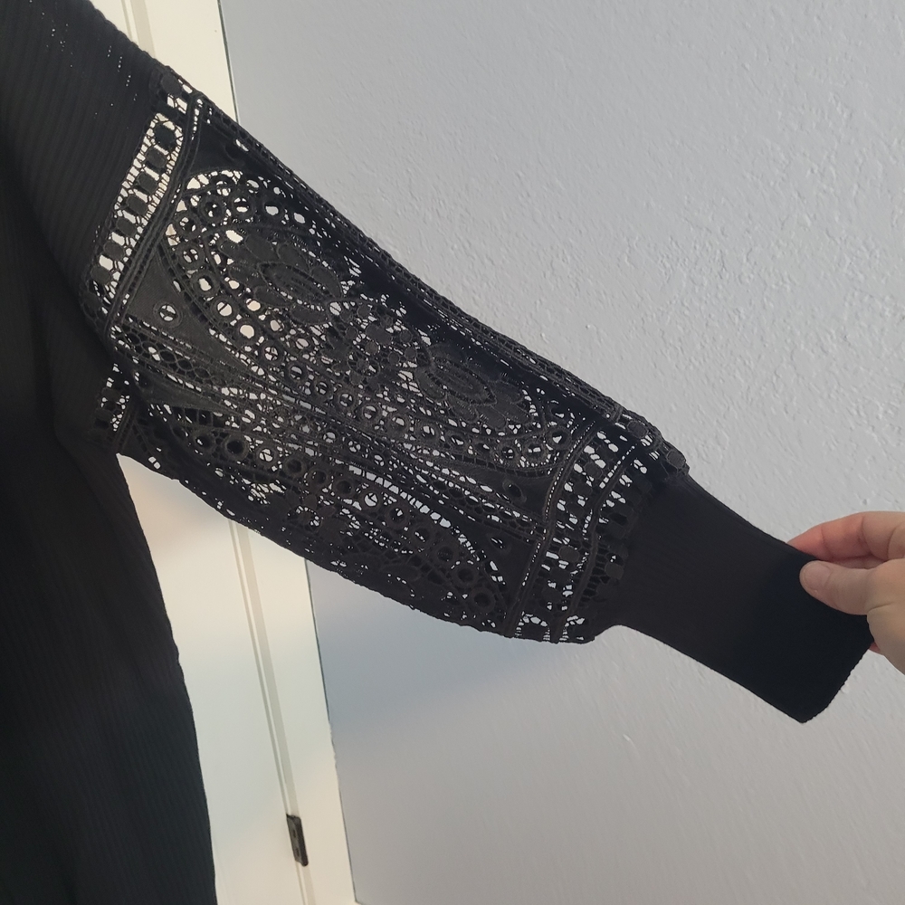 NorthStyle Elegant Black Cardigan, 14/16 FREE SHIPPING! - Picture 3 of 7